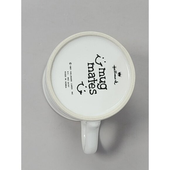 Vintage 1983 Hallmark Mug Mates‎ Ceramic Cup With Floral Print Happy Today - Picture 6 of 9